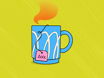 Day 27 — Tea 🍵 colorful design illustration procreate tea