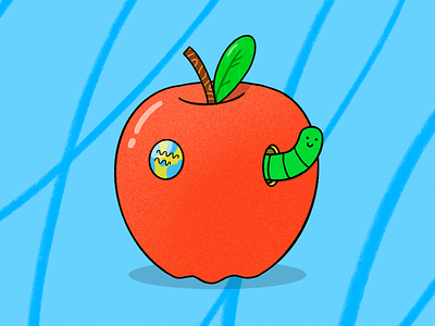Day 29 — Fruit 🍎 apple design fruit graphic design illustration photoshop procreate