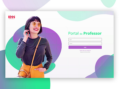 Teacher's Portal - Login desktop green login box portal purple ux ui web