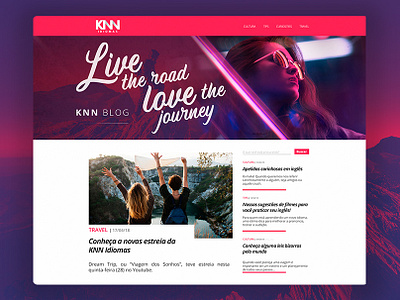 Blog KNN blog english knn language language school neon news trip ui web