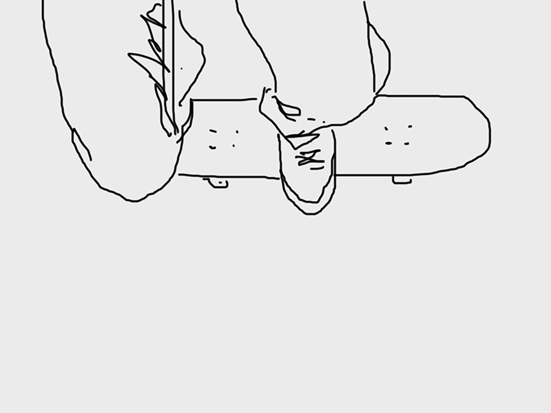 Flip Gif animation black and white design illustration scribble skateboarding sketch