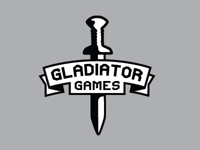 Gladiator Games fraternity gladiator logo sword