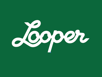 Looper Logo custom type golf logo script