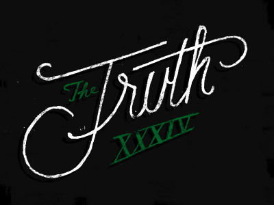 The Truth basketball boston celtics hand typography pierce script typography
