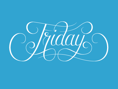 Friday again. blue friday lettering script typography