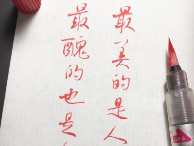 最美最醜｜行書 chinese calligraphy 手書き文字 漢字 필기한자