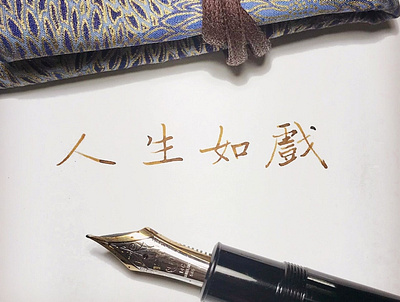 人生如戲 chinese calligraphy 手書き文字 漢字 필기한자