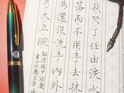 洗手｜楷書 chinese calligraphy 手書き文字 漢字 필기한자