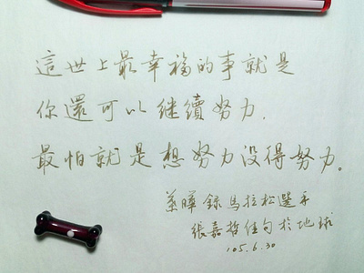 世上最幸福的事｜行書 chinese calligraphy