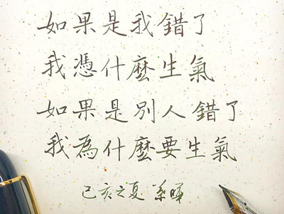 如果是我錯了｜楷書 chinese calligraphy 手書き文字 漢字 필기한자