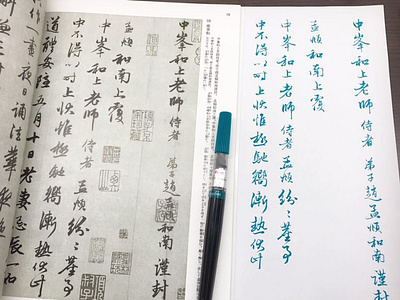 跟抄趙孟頫｜行書 chinese calligraphy 手書き文字 漢字 필기한자