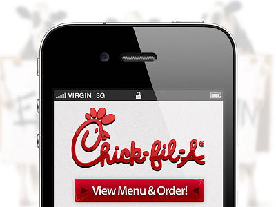 Chick Fil A iPhone App interface design mobile design uxui