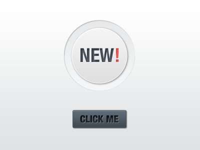 New Click Me bored button circle click gradient grey me new practice random red shadow simple