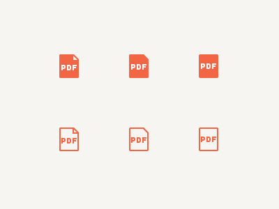 PDF Icons basic corner curl flat icon minimal minimalist pdf red simple style