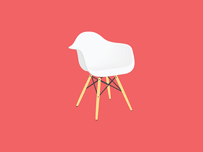 Eames Chair chair design eames furniture illustration modern simple vector