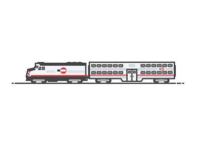 The morning commute california caltrain illustration train transportation