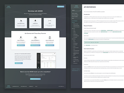 MODE Developer Reference developer mode web