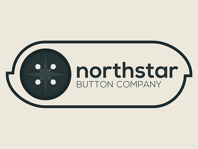 Northstar Button Company branding button company graphic design logo sans serif simple