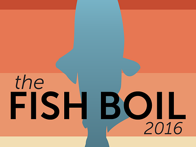 Fish Boil Poster fish graphic design illustrator poster