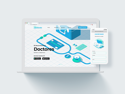 Medicato app branding design digital art dojo studio graphic design health illustration isometric medic startup ui ux web design website