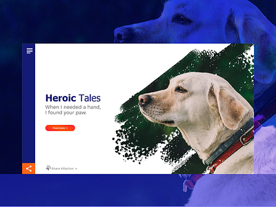 Heroic Tales design graphics heroic labrador tales ui userinterface webdesign