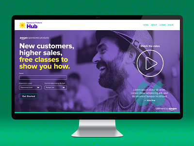 Amazon Sponsored Products Hub Concept amazon design gui halftones monochromatic overlay ui ux web design website