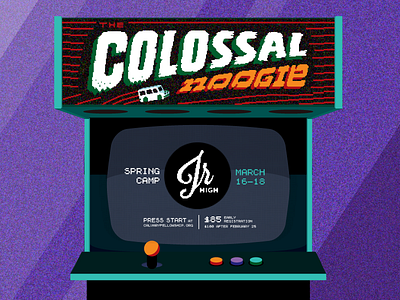 Colossal Noogie Teaser 2018 8 bit arcade camp game game art pixel videogame