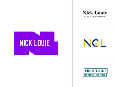 Nick Louie Logo Concepts branding c icon iconic illustration l letter lettering logo louie n nick