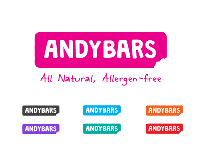 AndyBars Logo allergen andy bars branding eat food icon iconic logo meal natural