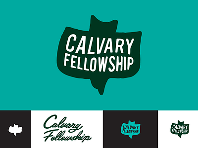 Calvary Fellowship Unselected Logo Concept bible branding calvary dove fellowship gospel icon jesus lettering logo love