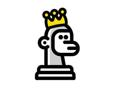 Monkey Bucket Icon ape brand branding bucket chess crown icon logo monkey piece