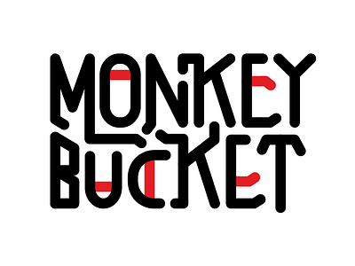 Monkey Bucket Alternate Logo ape brand branding bucket icon lettering logo monkey texture