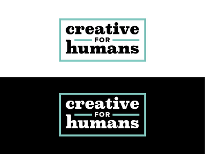 Creative for Humans Logo brand branding creative creativity humans icon letter lettering logo serif slab