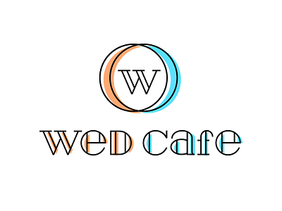 WedCafe Logo art bride cafe groom invite lettering logo marriage nouveau w wed wedding