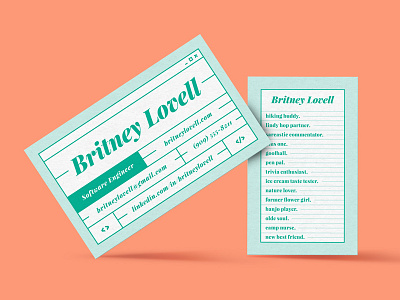 Britney Lovell Business Card