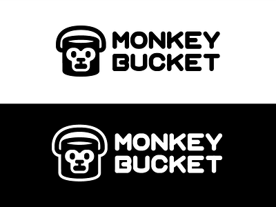 Monkey Bucket Alternate Logo brand branding bucket design graphic illustration logo monkey seattle washington
