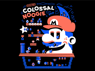 Colossal Noogie 2018 T-Shirt church hoodie jesus luigi mario nintendo screenprint shirt star yoshi