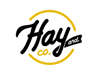 Hay And Co. Logo Concept 1 and branding co hay illustration lettering letters logo script