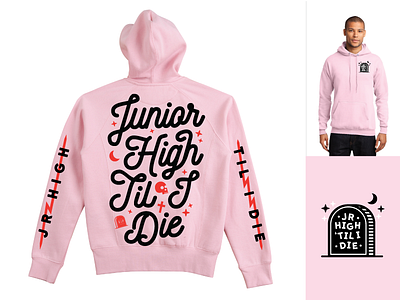 Jr High Til I Die Sweatshirt christian church dead death hoodie jesus moon screenprint star sweater sweatshirt tombstone