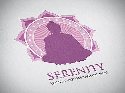 Serenity Logo Template buddha diet fitness health logo lotus nutrition organic pilates relax spa yoga