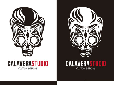 Calavera Studio calavera custon design face logo mexican skate skull sugar template tribal