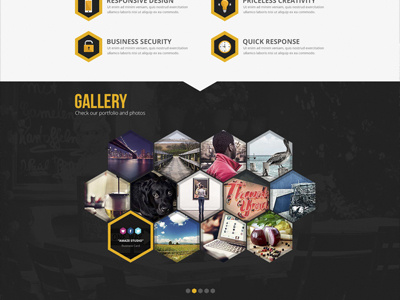 Honeycomb HTML5 – Responsive One Page Template clean css grid html html5 one page responsive template theme ui ux web