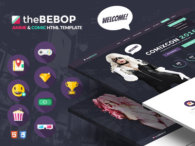 The Bebop HTML Anime/Comic Template