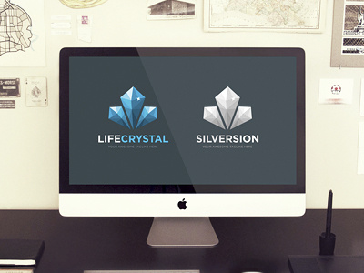 Life Crystal Logo Template