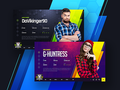 Necromancers eSports Player Card esports game gaming league match overview photoshop player psd result shop statistics team website