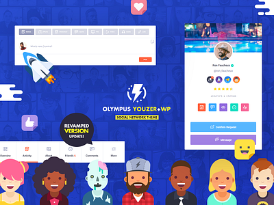 Olympus Wordpress Social Network Revamp!