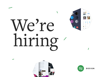 Looking for an exceptional intermediate UX/UI designer branding career confetti dashboard designer freight text pro hiring jobs polygon sparkles