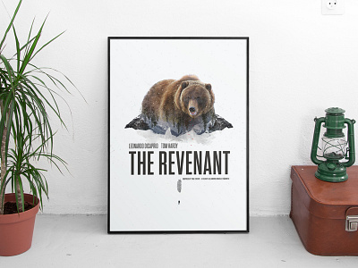 The Revenant Poster Re-design bear double exposure feather film geometric movie poster nature outdoors poster snow