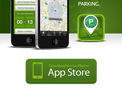 Interception! app store green intercept ios iphone parking splash