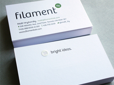 Filament Biz Cards bree card foil letterpress